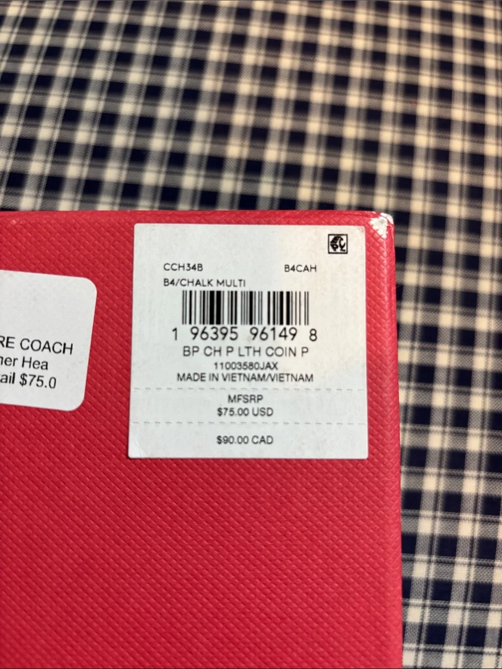 Coach Cherry Heart Keyring Wallet - Red, White, Gold